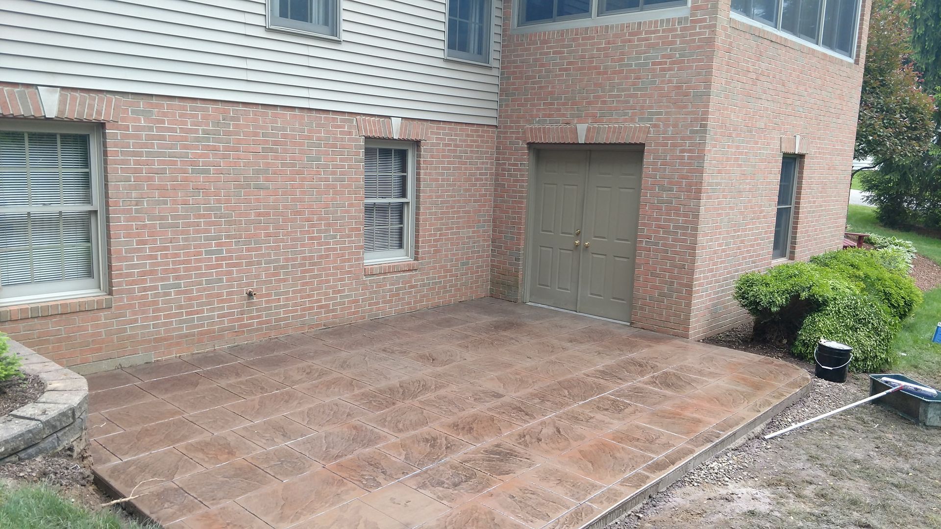 Stamped and colored patio