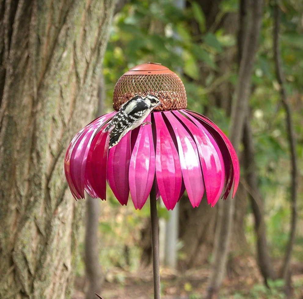 Flower style bird feeder