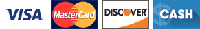Visa | MasterCard | Discover | Cash