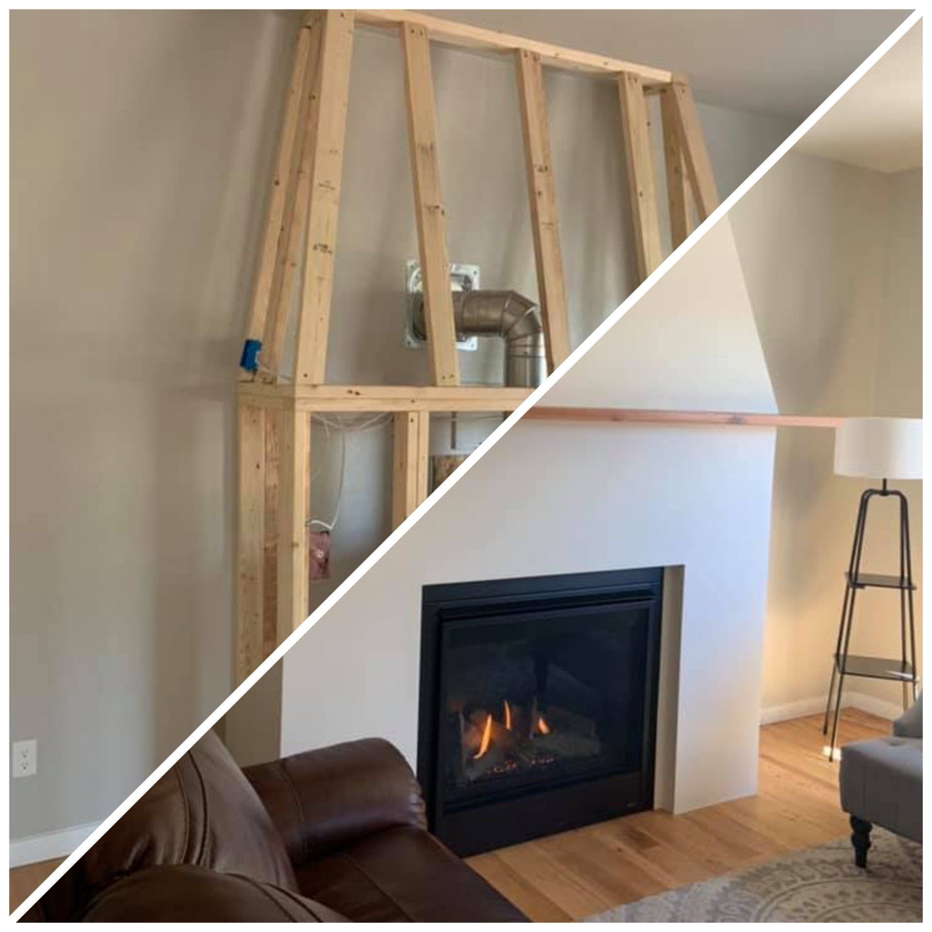 Fireplace installation