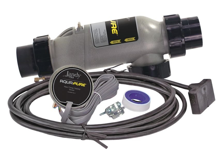 A gray and black device with the word aqua on it