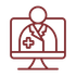 An icon of a doctor on a computer screen.