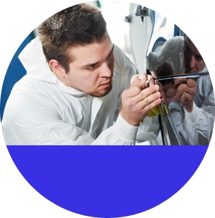 Man doing auto detail