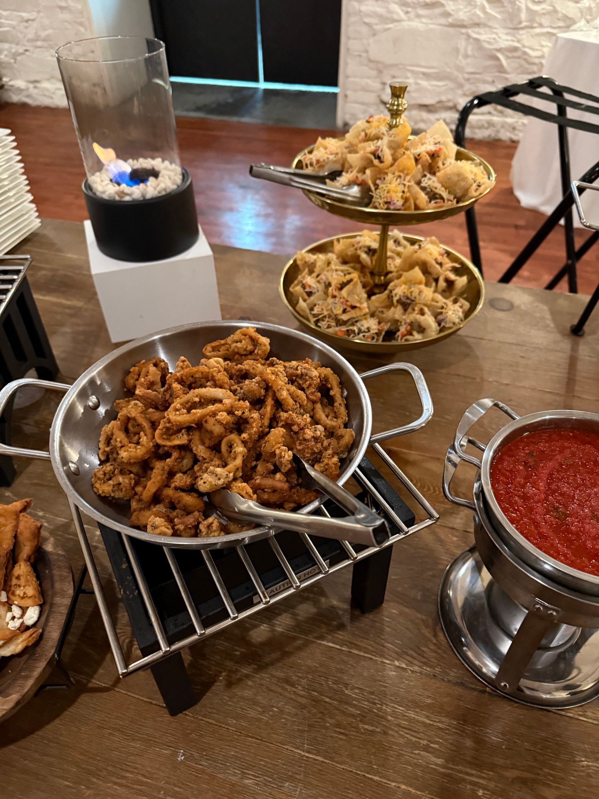 There are many different types of food on the table.