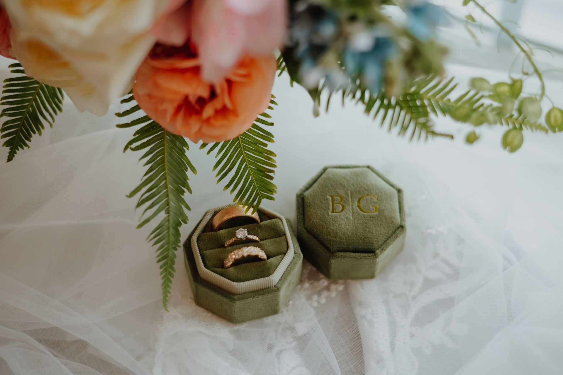A close up image of a ring in a ring box