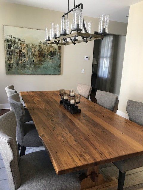 Wooden long table