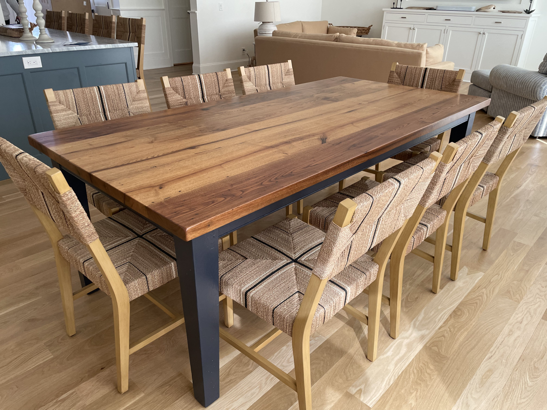 Chestnut table and chairs