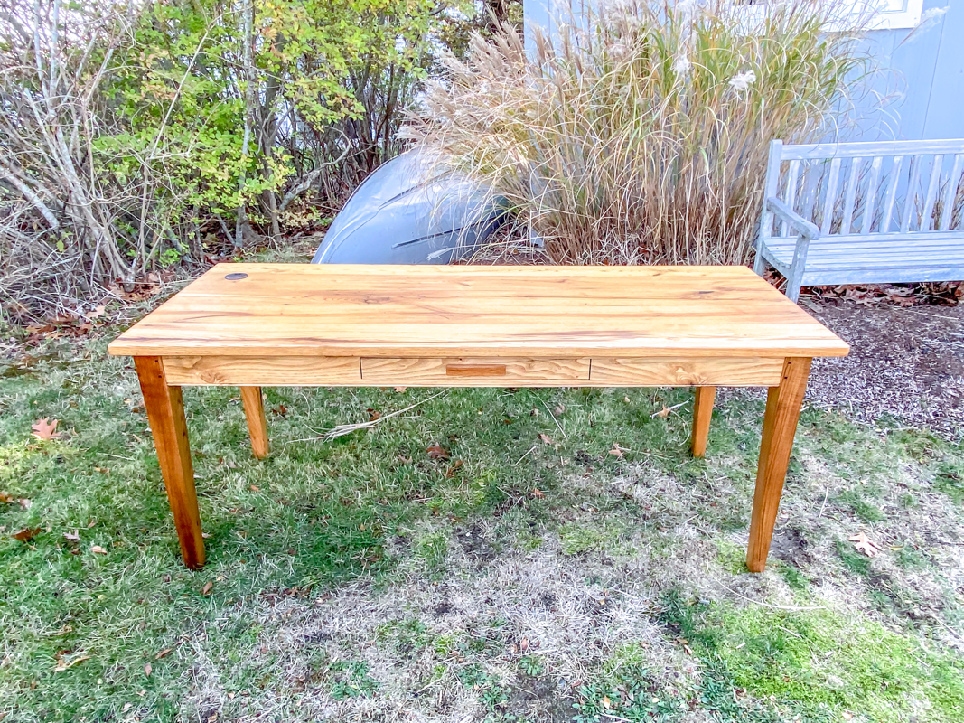 Wooden computer table