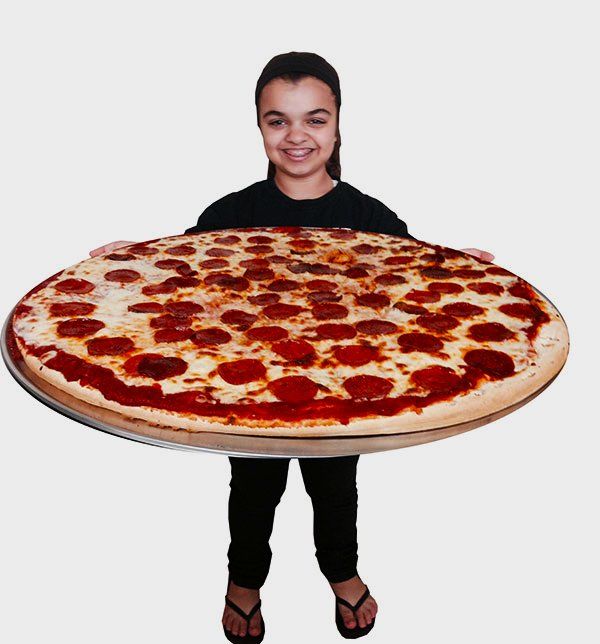 Huge pepperoni pizza