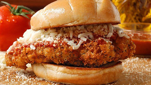 Chicken parmigiana burger