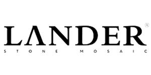 Lander Stone Mosaic logo in black text.
