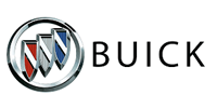 Buick logo with three shields inside a silver ring and the word 