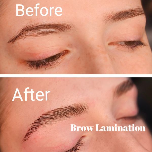 Brow lamination comparison: top 