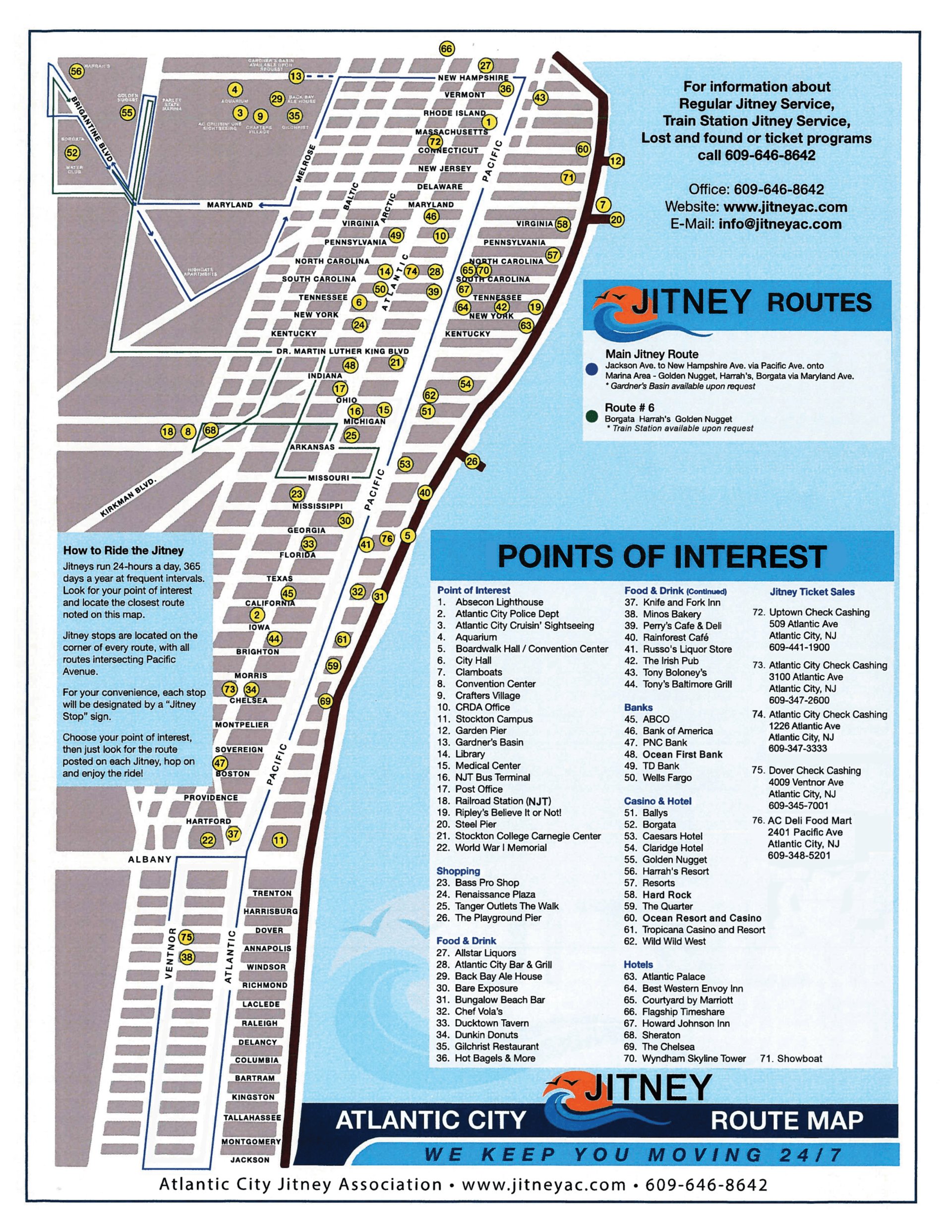 Atlantic City Routes Map
