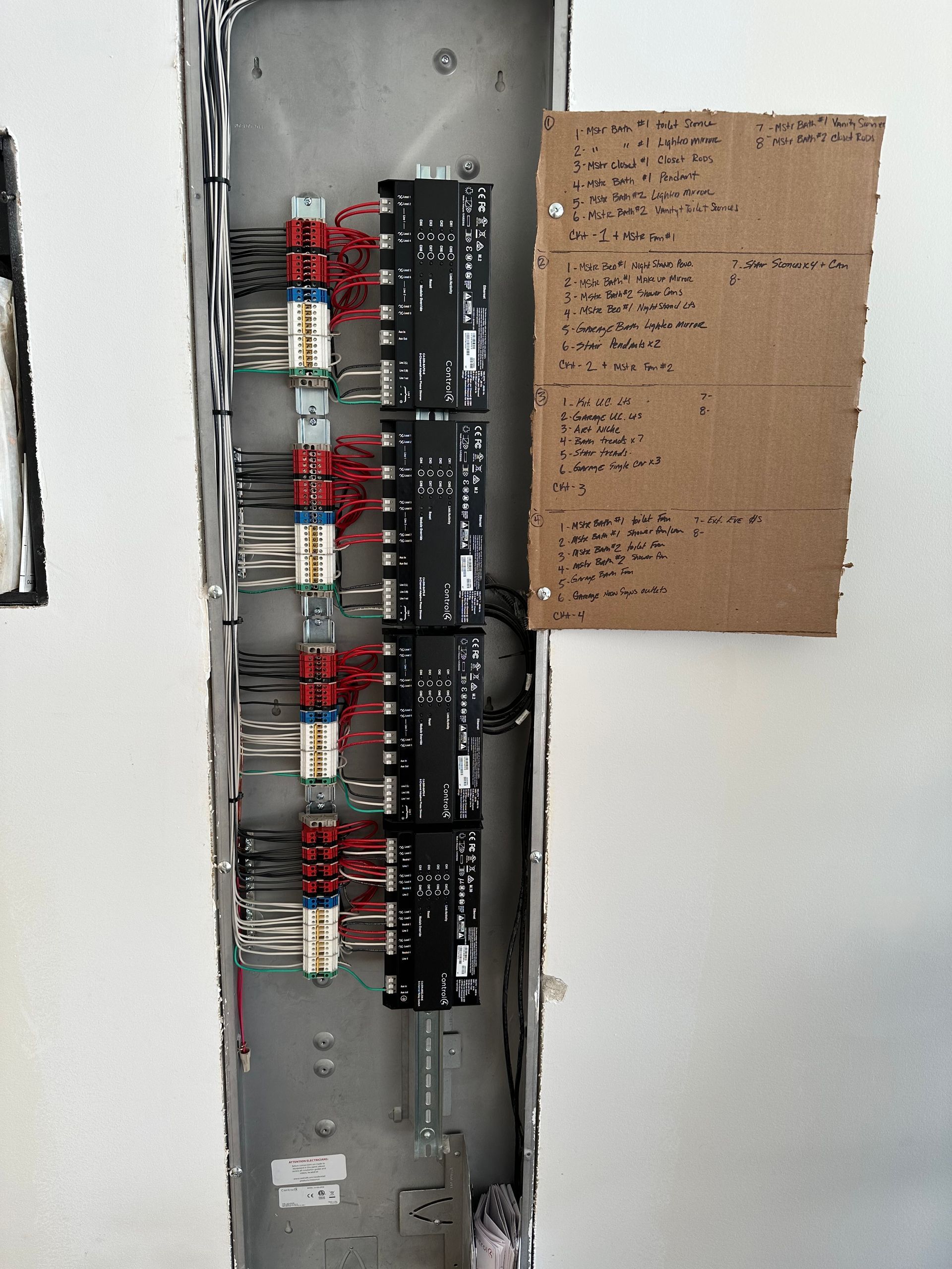 A electrical box with a piece of cardboard next to it