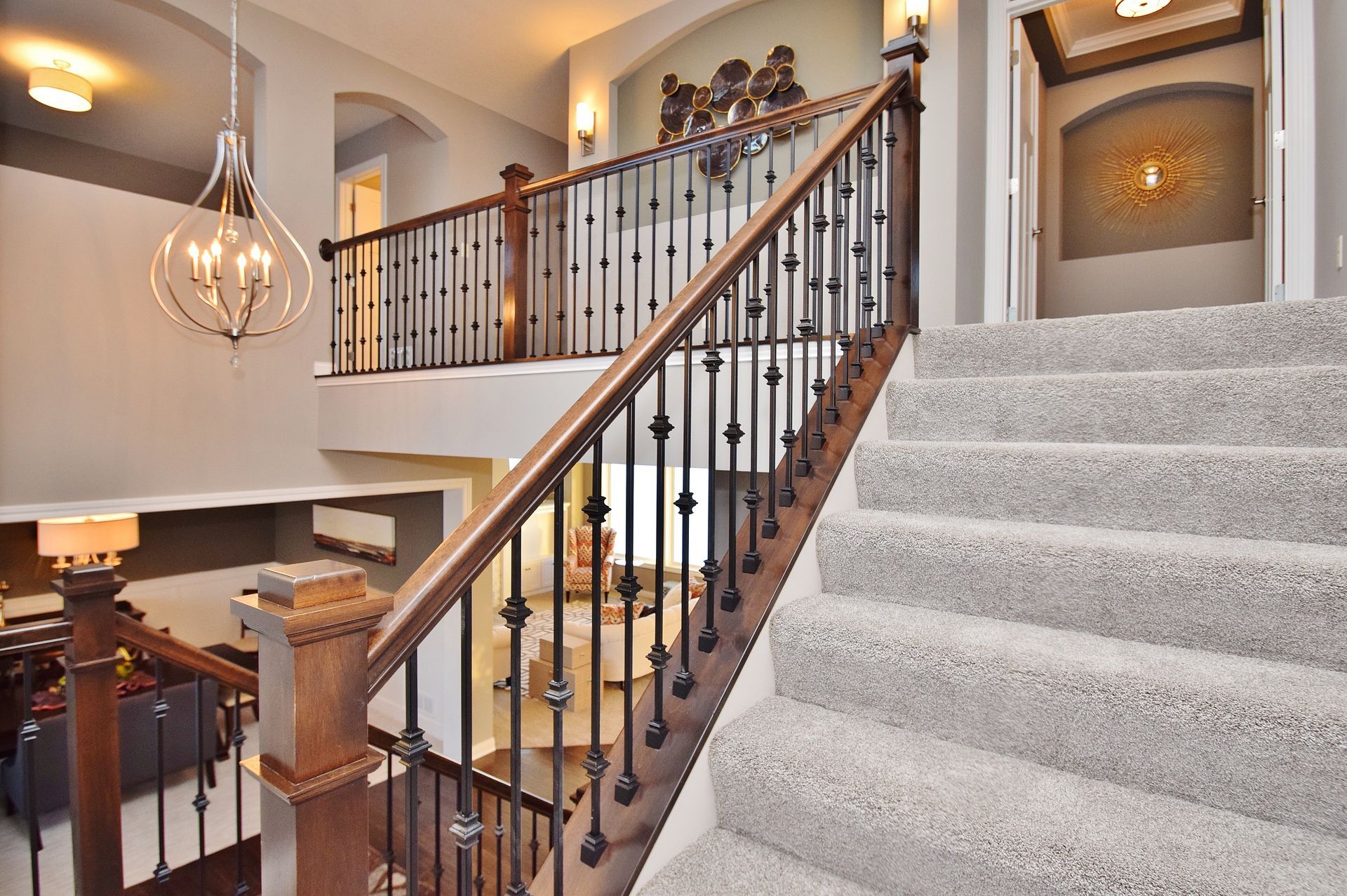 a staircase leading up to the second floor of a house