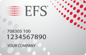 A efs card with numbers and dots on it