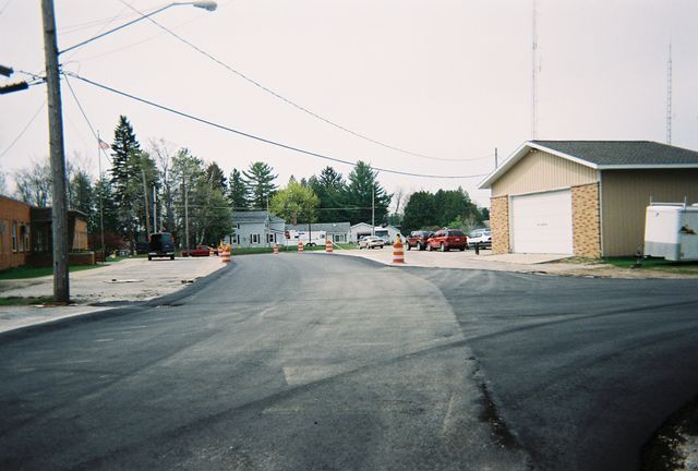 Road paving works