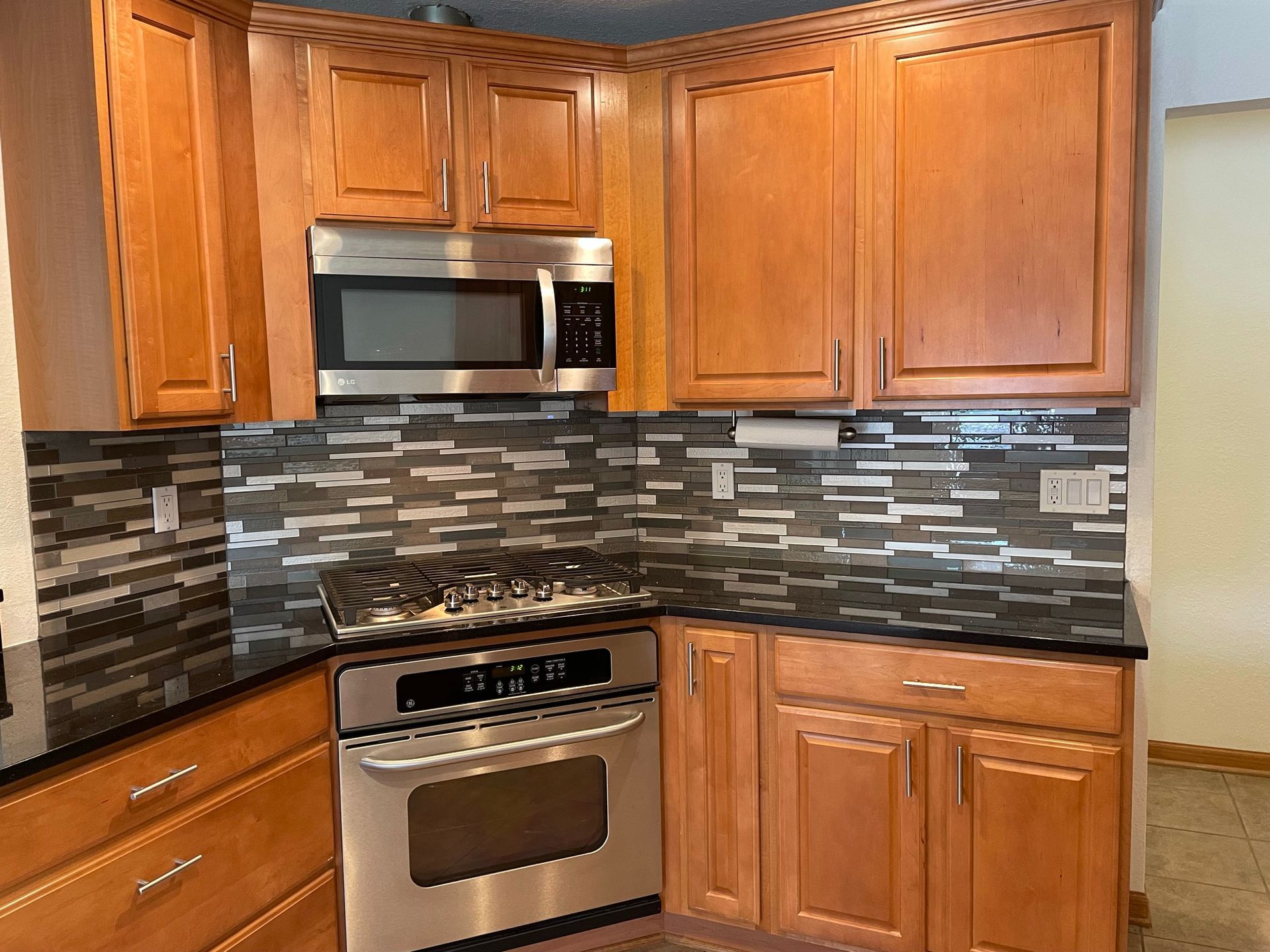 Granite tile flooring