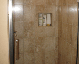 Shower room tiles