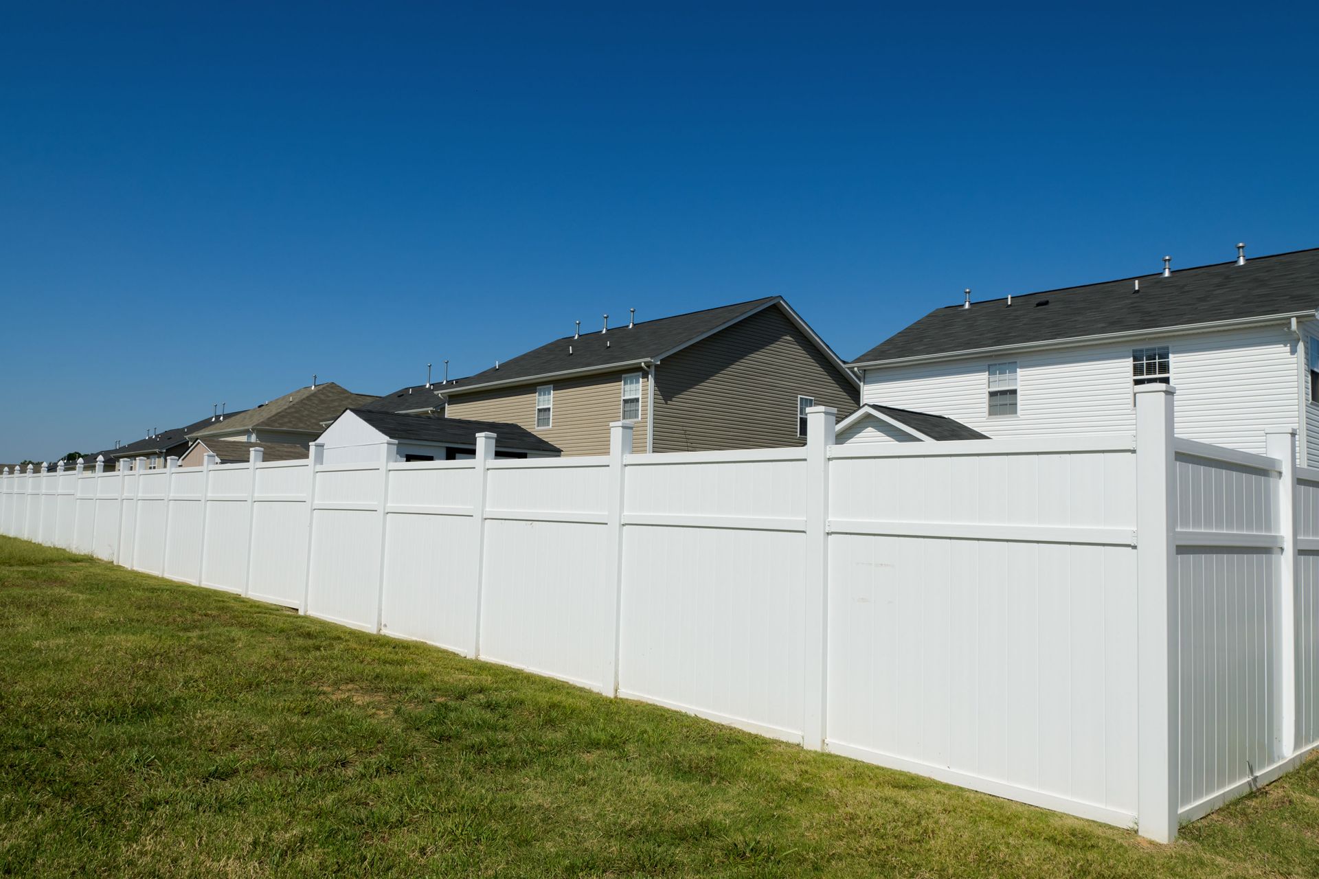 wooden fence panels in a backyard