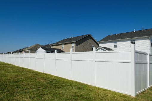 wooden fence panels in a backyard