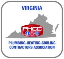 The logo for the virginia plumbing heating cooling contractors association