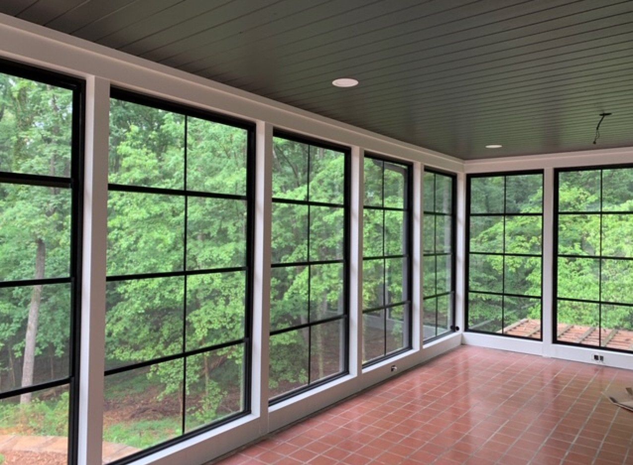 Inside a beautiful sunroom