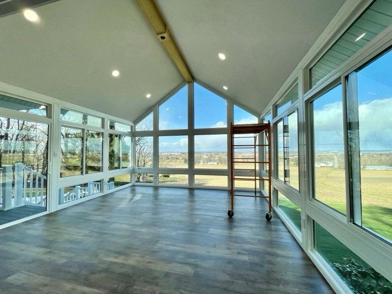 Inside a beautiful sunroom