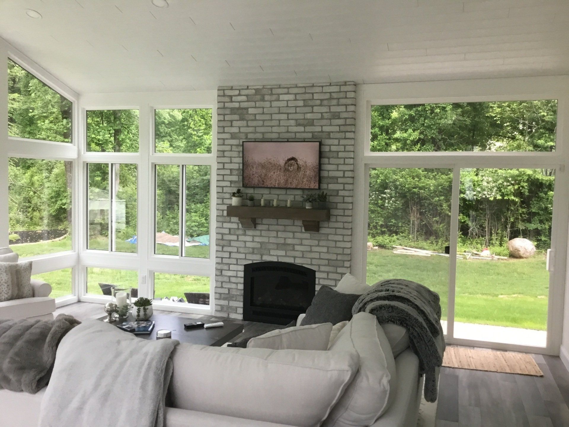 Inside a beautiful sunroom