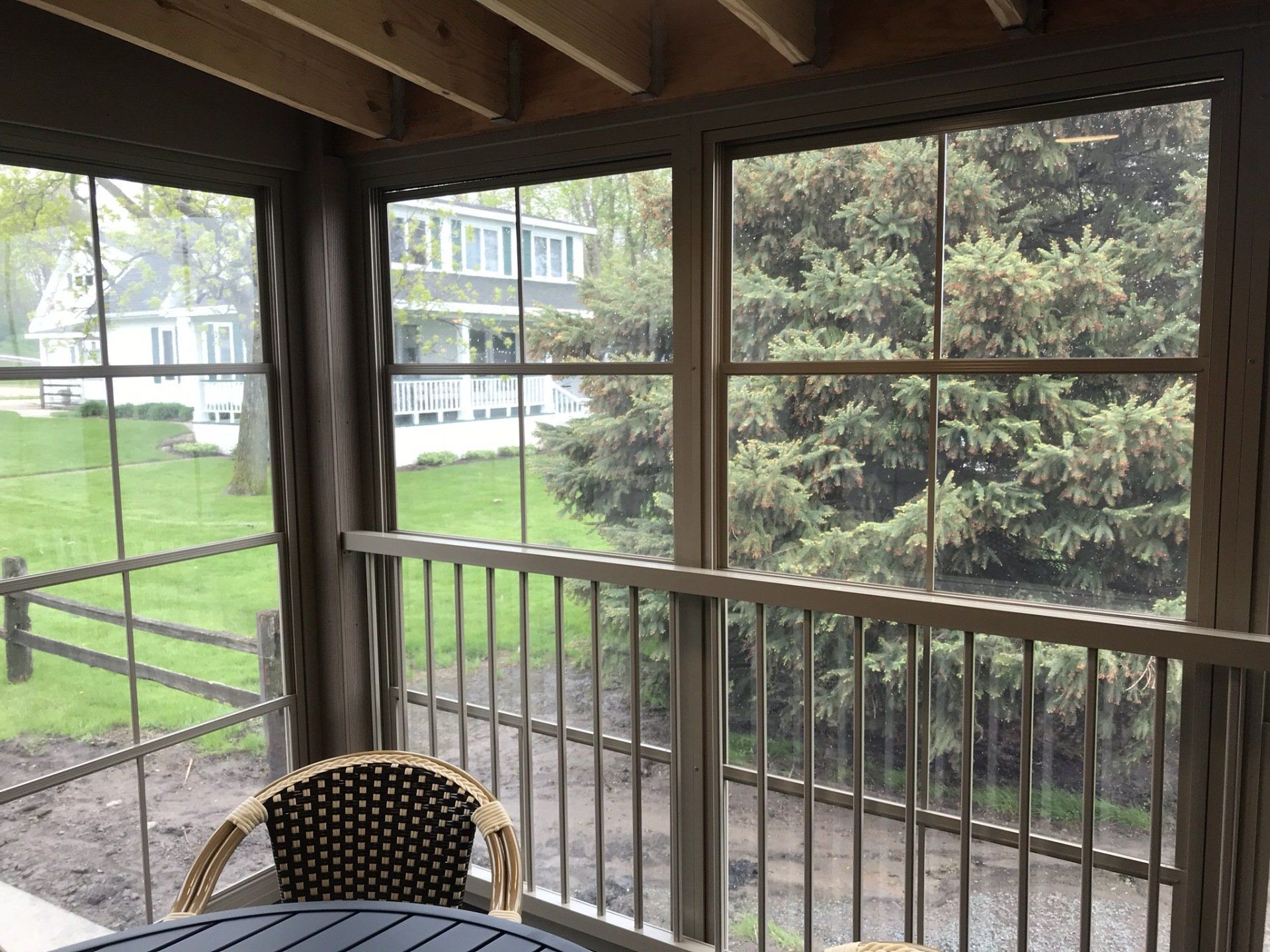 Inside a beautiful sunroom