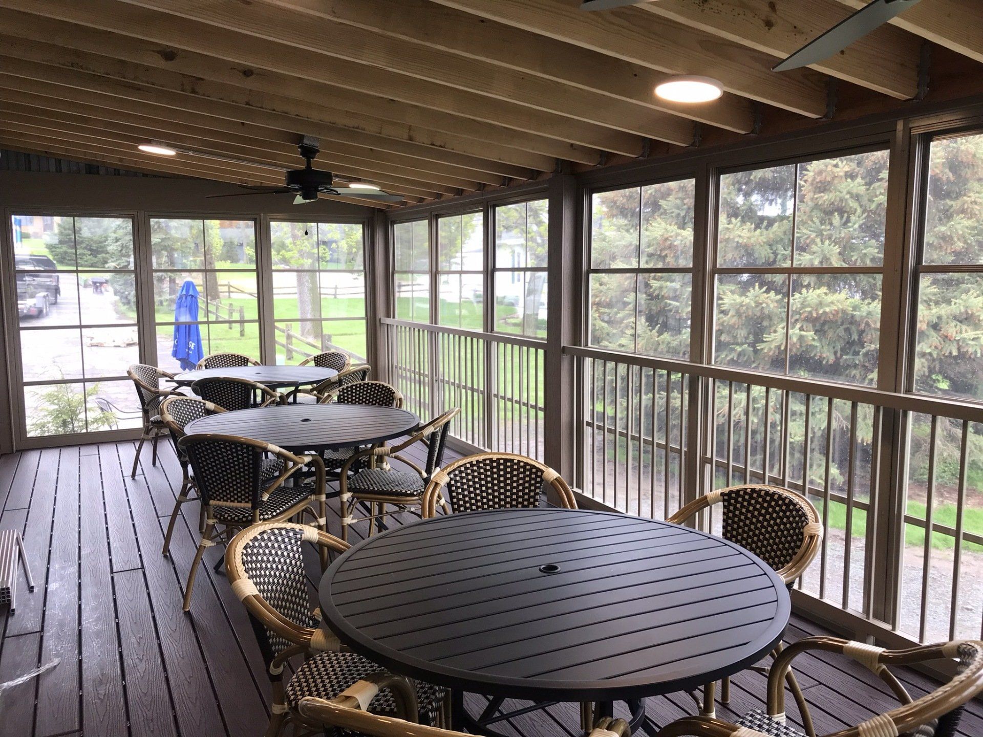 Inside a beautiful sunroom