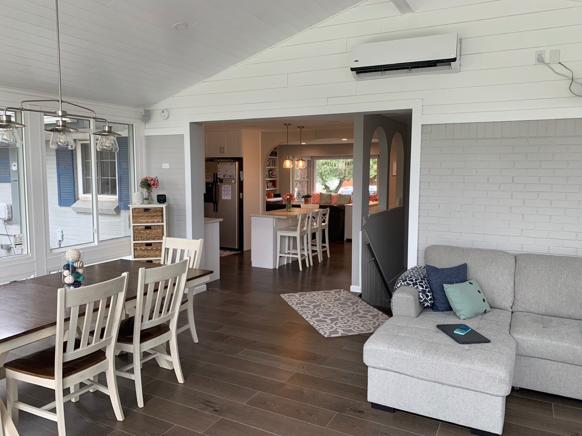 Inside a beautiful sunroom