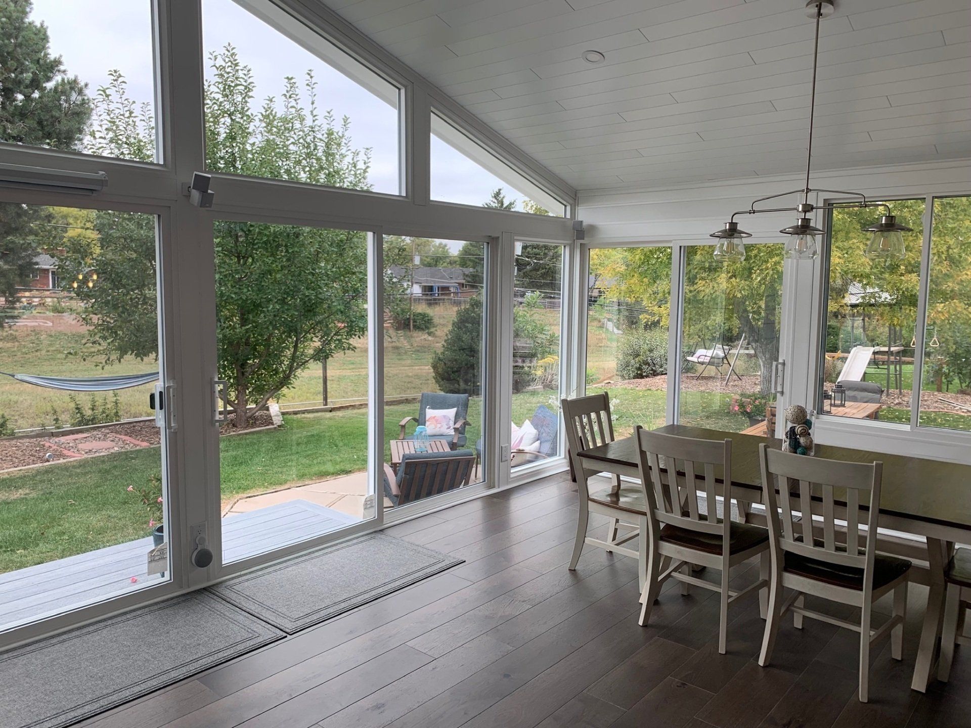 Inside a beautiful sunroom