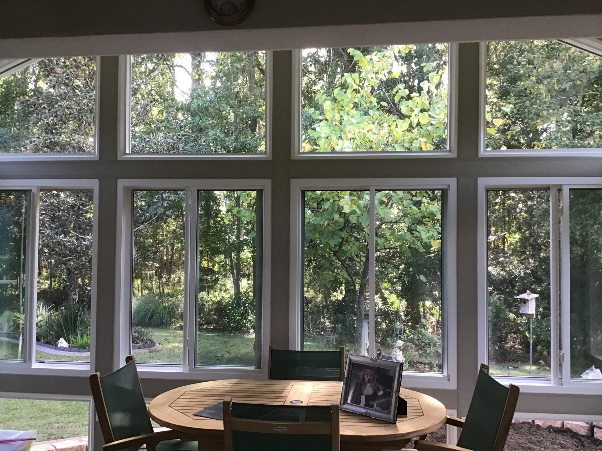Inside a beautiful sunroom