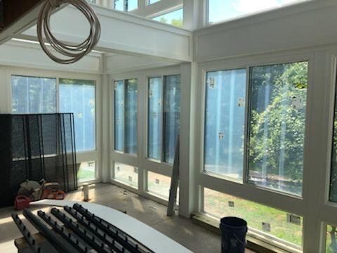 Inside a beautiful sunroom