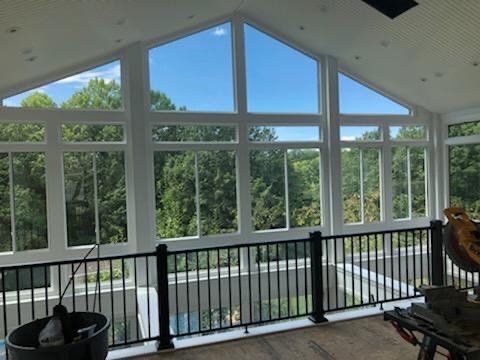 Inside a beautiful sunroom