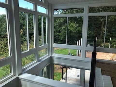 Inside a beautiful sunroom