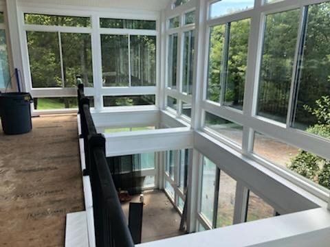 Inside a beautiful sunroom