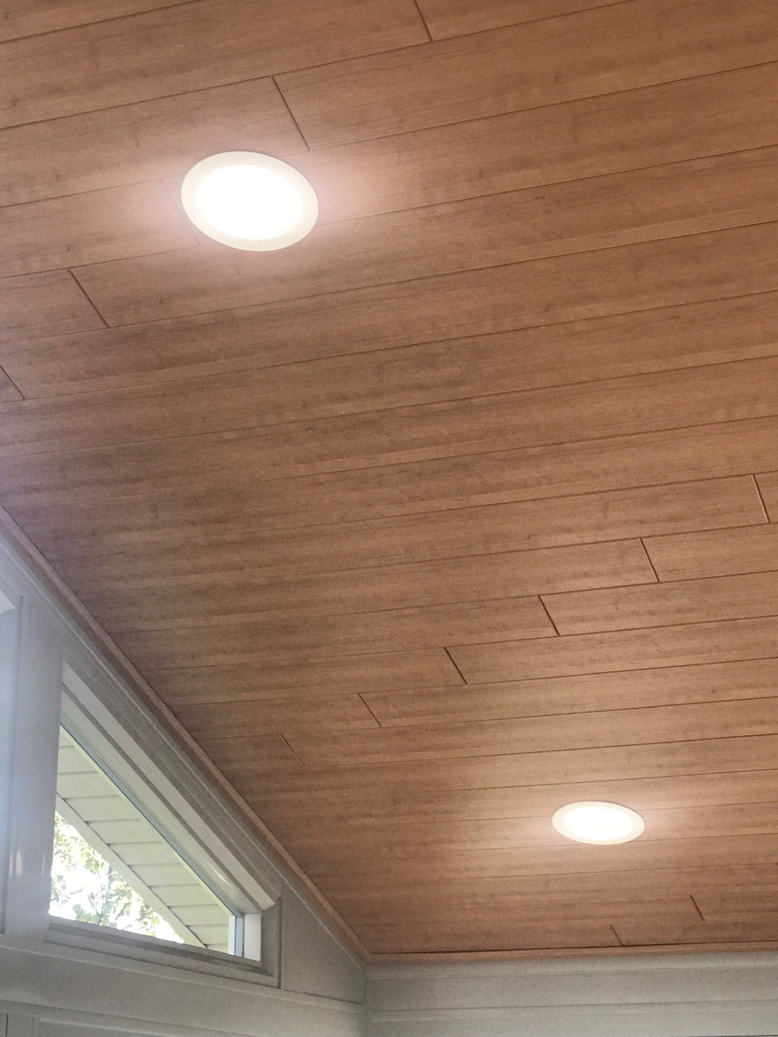 Lights inside a sunroom