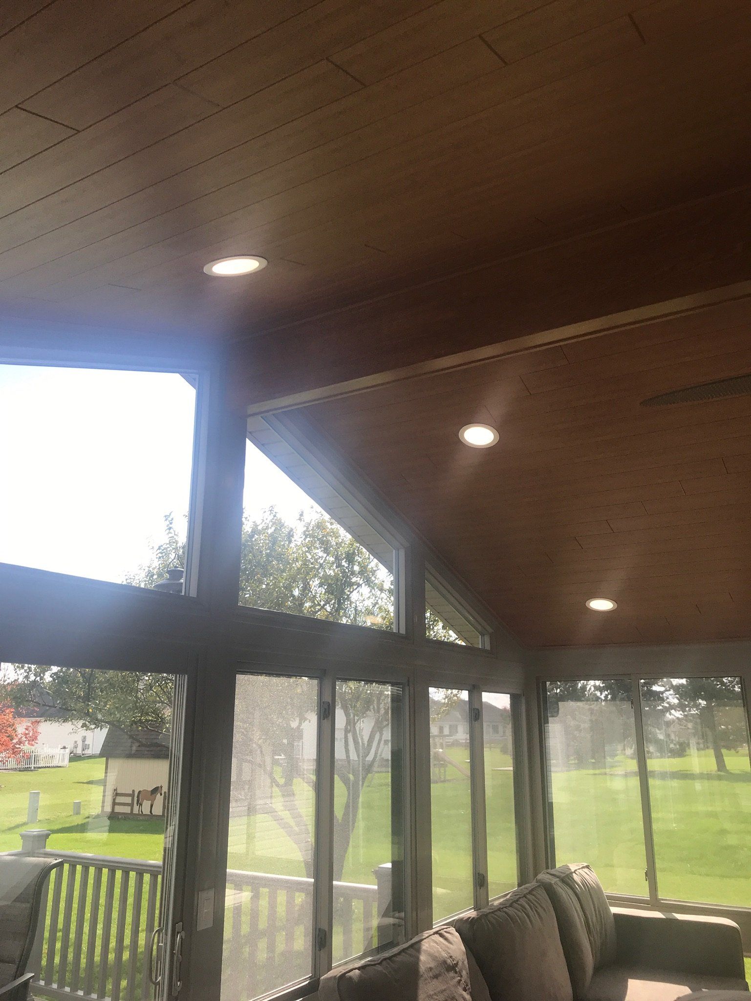 Inside a beautiful sunroom