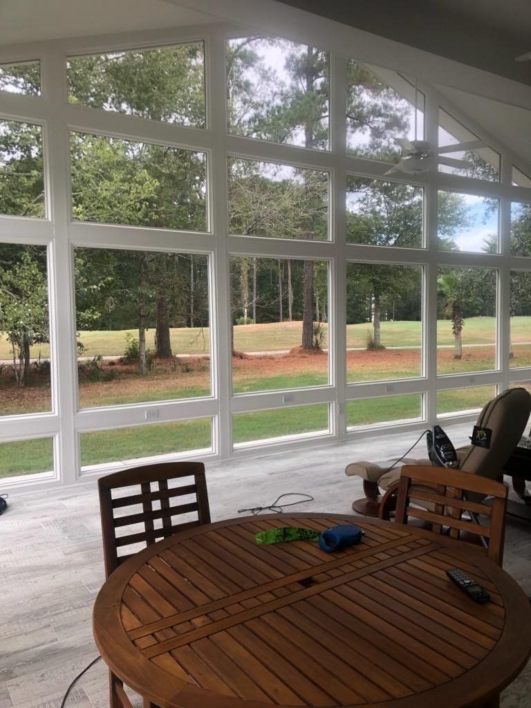 Inside a beautiful sunroom
