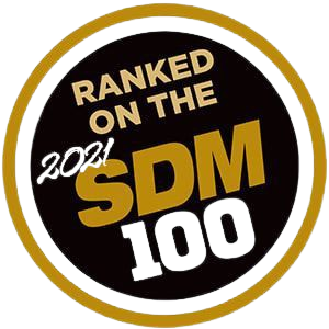 Ranked on the SDM100 Badge for 2021