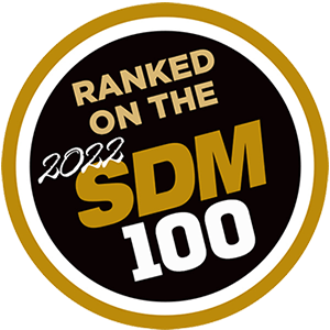 Ranked on the SDM100 Badge for 2022