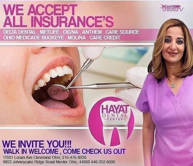 Hayat Dental Centers accepts all insurances