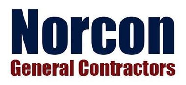 Norcon General Contractors logo in navy blue and red text