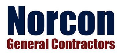 Norcon General Contractors logo in navy blue and red text