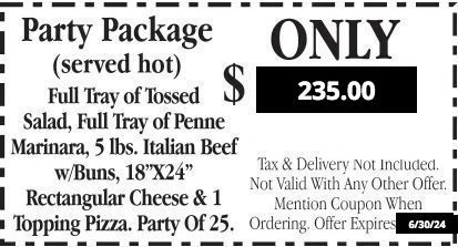 Party Package Coupon