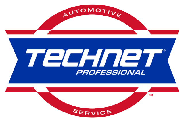 A logo for TechNet Professional automotive service