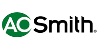 Logo of A. O. Smith, featuring a green circle with